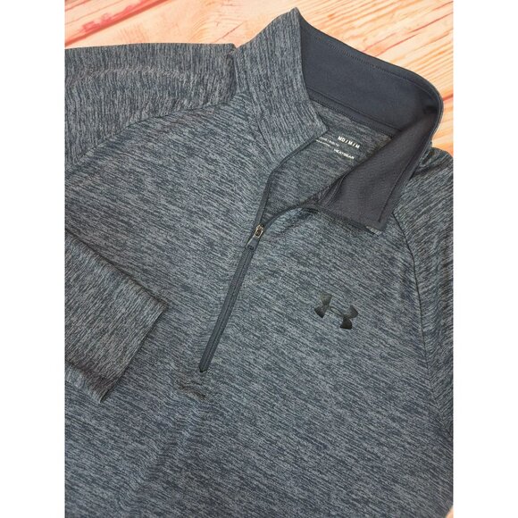 Under Armour Mens HeatGear 1/4 Zip Mock Neck Pullover Medium - Picture 4 of 8